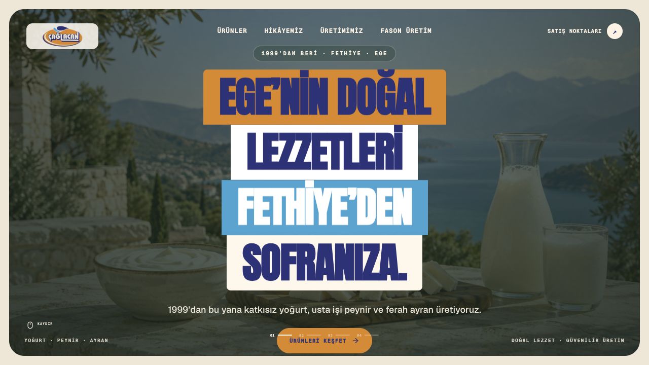 Çağlacan kurumsal web sitesi önizlemesi