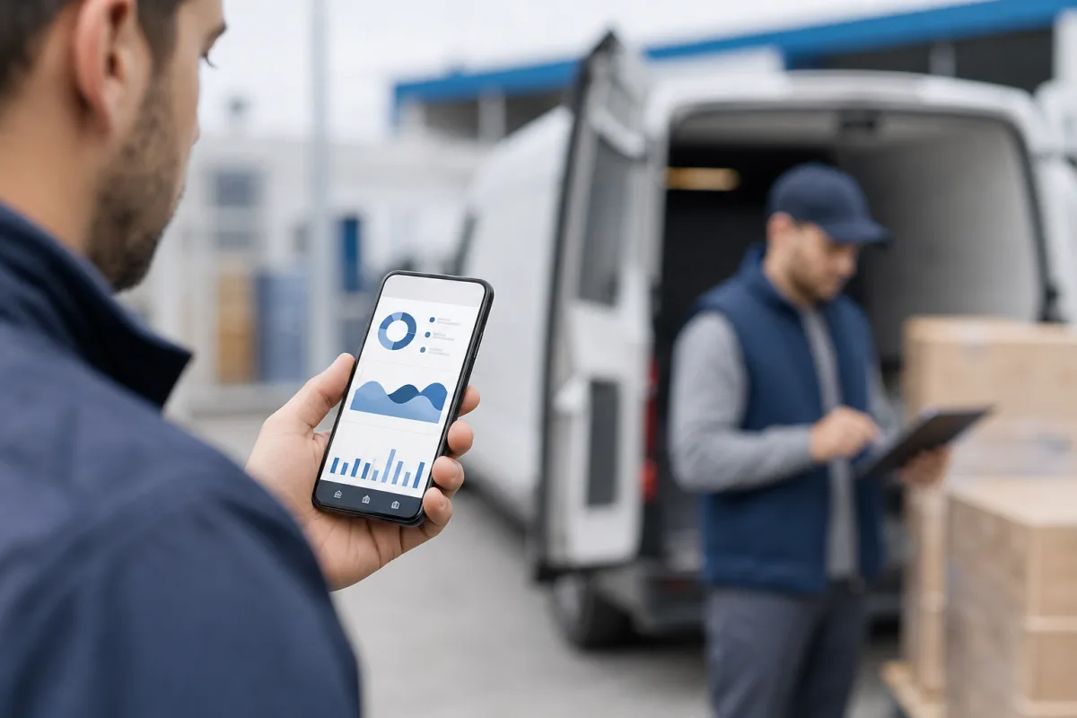 Kurumsal mobil uygulamayı kullanan saha ekibi